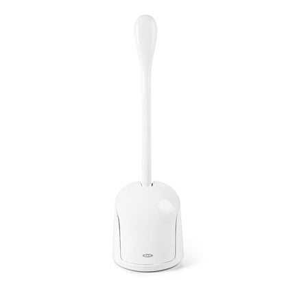 OXO 1281600 Good Grips Compact Toilet Brush & Canister-White, Inoxidable, 6" x 4-3/4" x 17-1/4" H
