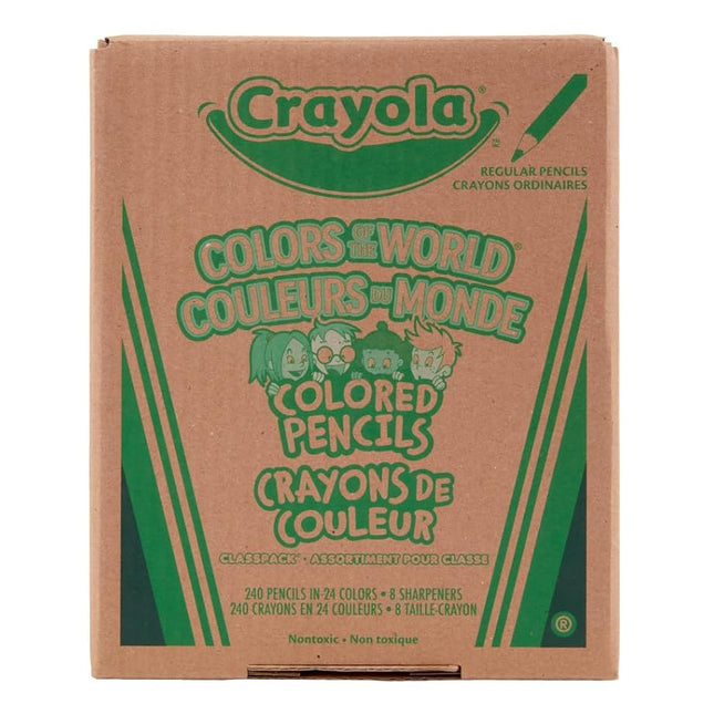 Crayola Colors of the World Skin Tone Colored Pencils Classpack (240ct), Bulk Colored Pencils for Classrooms, Teacher Supplies, Gifts