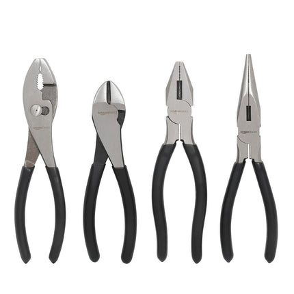 Amazon Basics Pliers Tool Set, Includes Cutting Pl