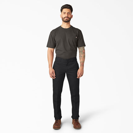 Dickies Men's Slim Taper Stretch Twill Work Pant, Black, 36W x 30L