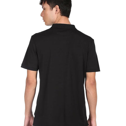 Calvin Klein Men's Liquid Touch Polo Solid Shirt, Black Ck Summer, XL