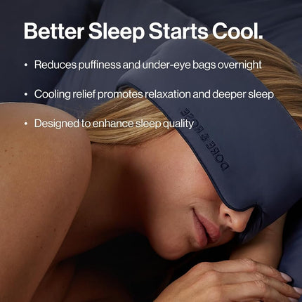 Dore & Rose Aeris™ Cooling Sleep Mask for Hot Sleepers, Blocks Light, Reduces Puffiness, Adjustable Eye Mask for Travel, Men and Women, Ultra-Soft and Lightweight
