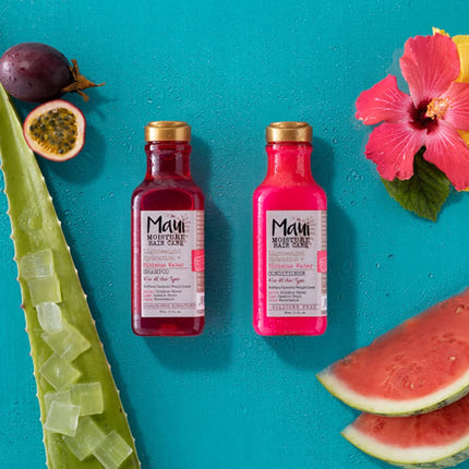 Maui Moisture Lightweight Hydration + Hibiscus Water Shampoo + Conditioner, Nourishing Aloe Vera Softens & Quenches Hair, Vegan & Silicone-Free, 13 Fl Oz, 2 Pack
