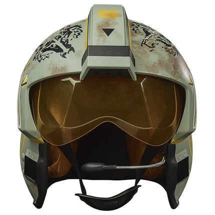 Star Wars Hasbro The Black Series Trapper Wolf Electronic Helmet The Mandalorian Roleplay Full-Scale Lights, Sounds, Multicolor (F5549)