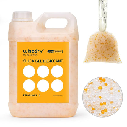 wisedry [ 5 LBS ] Silica Gel Beads Reusable Color 