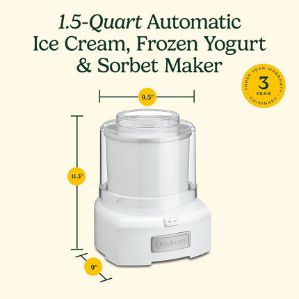 Machine à crème glacée Cuisinart, sorbetière et yaourtière glacée de 1,4 litre, double isolation, rose (ICE-21PKP1)