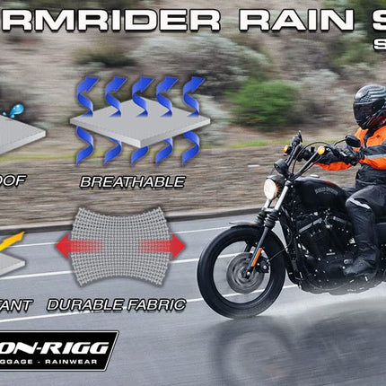 Nelson-Rigg Stormrider Rain Suit (Black/Black, XX-Large)