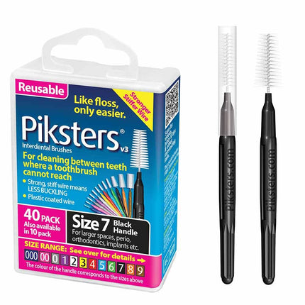 Piksters Interdental Brushes 40 pk, Size 7, for Ex