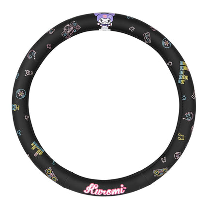 Sanrio Hello Kitty and Friends Kuromi Black Car Steering Wheel Cover, Universal Fit Cute Accessories
