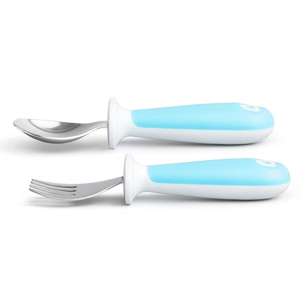 Munchkin 6 Count Raise Toddler Forks and Spoons, Blue (Pack of 1)