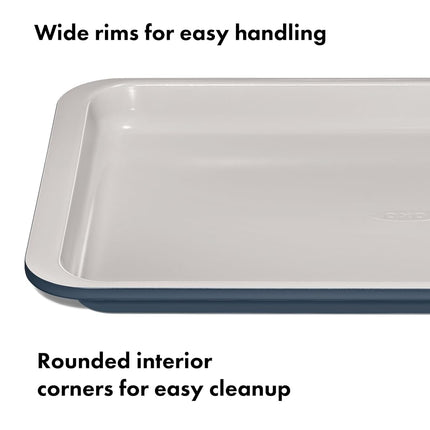 OXO Good Grips Non-Stick Pro Ceramic Coated Metal Bakeware Quarter Sheet Pan, Storm Blue, 24 x 35cm