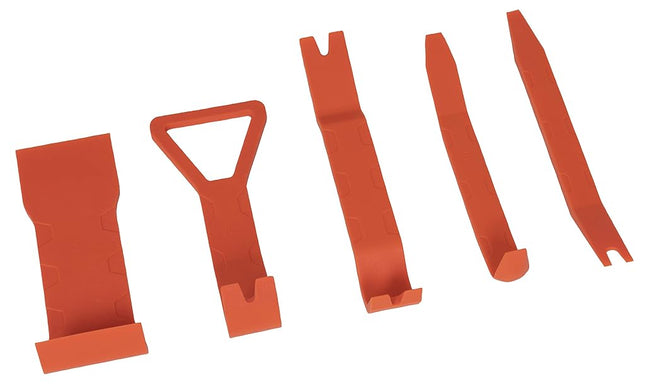 Lisle Trim Removal Tool - Ford - Automotive Trim Removal Tools - Hard Plastic, Glass Reinforced Nylon, Neon Orange