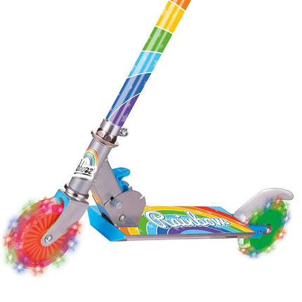 Ozbozz RAINBOW SCOOTER with Friction Activated Light Up Wheels