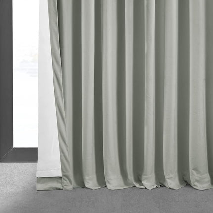HPD Half Price Drapes Signature Velvet Thermal Blackout Curtains for Living Room 108 Inch Long 1 Panel Rod Pocket Insulated Blackout Curtains for Bedroom Window Curtains, 100W x 108L, Reflection Grey