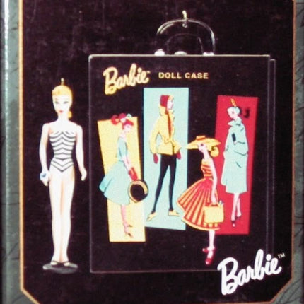 Hallmark Keepsake Ornament - Travel Case and Barbie Ornament (1999) Set of 2 Ornaments (QXI6129)