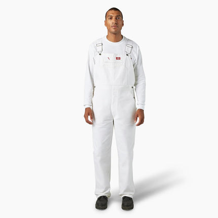 Dickies Utility Painter's Bib Overalls, White, 32W x 30L