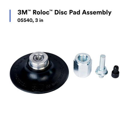 3M 5540 3" Roloc Disc Pad Assembly