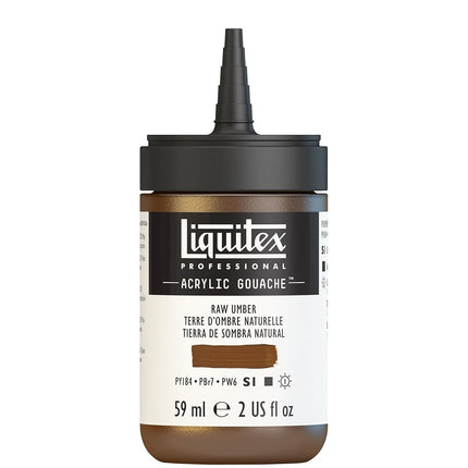 Liquitex Professional Acrylic Gouache 2-oz bottle, Raw Umber