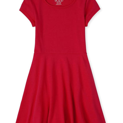 Robe patineuse basique à manches courtes pour filles The Children's Place