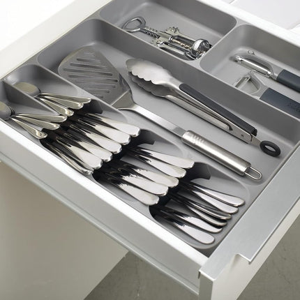 Joseph Joseph DrawerStore Cutlery, Kitchen Utensils and Cooking Utensil Gadget Accessories Organiser, in drawer storage - Grey