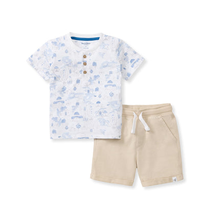 Burt's Bees Baby baby-boys Shirt and Shorts Set, T