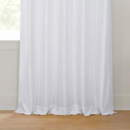 HPD Half Price Drapes PDCH-KBS1BO-120 Blackout Vintage Textured Faux Dupioni Curtain (1 Panel), 50 X 120, Ice
