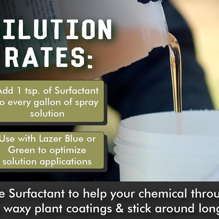 Liquid Harvest Concentrated Surfactant for Herbicides Non-Ionic 16oz, Increase Product Coverage, Increase Product Penetration, Increase Product Effectiveness