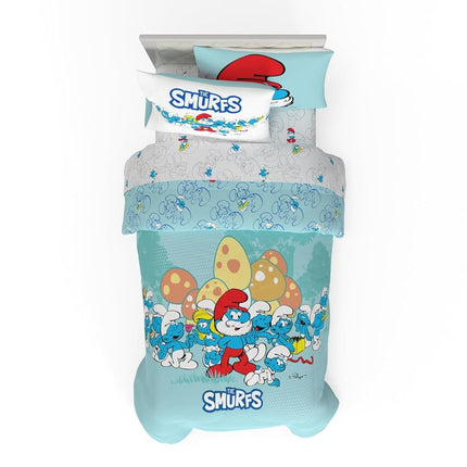 Franco The Smurfs Bedding Super Soft Cozy Reversib