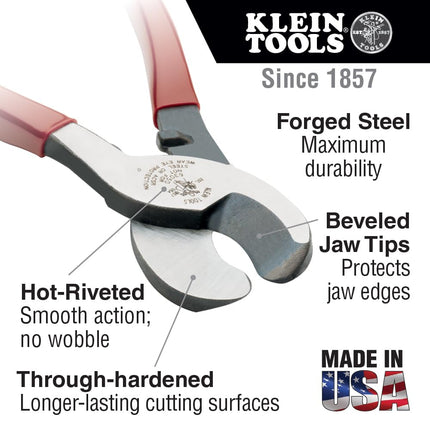 Klein Tools Journeyman High Leverage Cable Cutter Klein Tools J63050 Red/Black