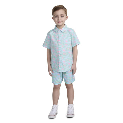 Short de bain Hurley Flamingo à enfiler, Bleu glacial/Multicolore, 4
