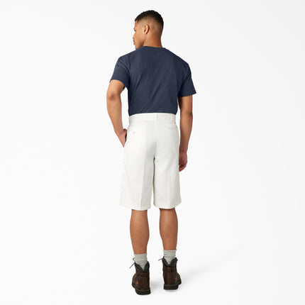 Dickies mens 13 Inch Loose Fit Multi-pocket Work athletic shorts, White, W50 US