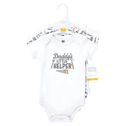 Hudson Baby Unisex Body de algodón para bebé, herramientas de ayuda de papá, 9-12 meses, herramientas de ayuda de papá, 9-12 meses