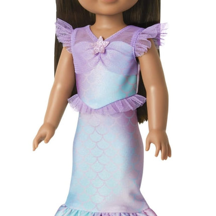 American Girl WellieWishers 14.5-inch Doll 2-in-1 Sparkly Mermaid Outfit with Headband and Ballet Flats, For Ages 4+