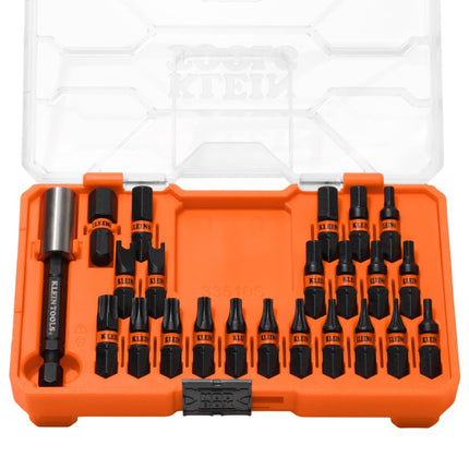 Klein Tools 33510S Security Bit Set, 23-Piece, Slim ProFlex Impact Bit Set, Security TORX Drill Bits, MODbox Compatible, Tamperproof Bits, Professional Tool Kit