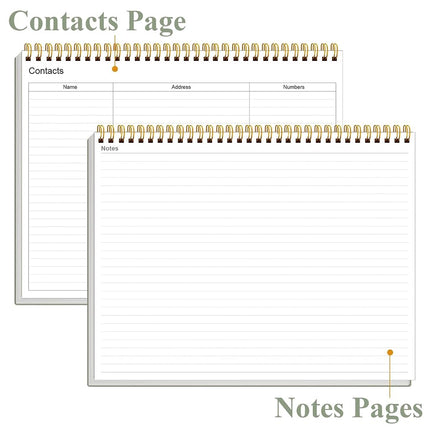 Weekly Productivity Planner - 8.5" x 11" Dashboard Desk Notepad Has 6 Focus Areas to List Tasks for Goals, Projects, Clients, Academic or Meal-Organize Your Daily Work Efficiently, 54 Weeks, Green