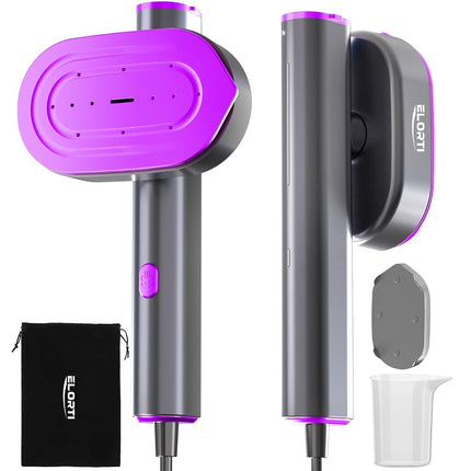 Steamer Clothes,Travel Portable Handheld Mini Clothes Steamer & lron 2 In 1 Fast 10s Heat-Up.Garment steamer lron,Rotatable Broad 1200W Effortless for Travel Office Home 110-120V Purple (purple01)
