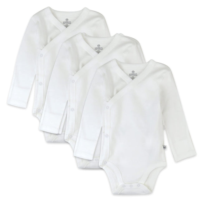 HonestBaby unisex-baby 3-pack Long Sleeve Side-sna