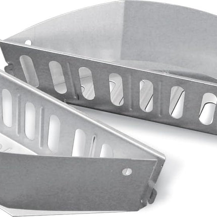 Weber charcoal baskets (set of 2), made of robust, galvanised steel, ideal for direct & indirect grilling with charcoal/briquettes, suitable for all 47cm charcoal barbecues - silver (7403)