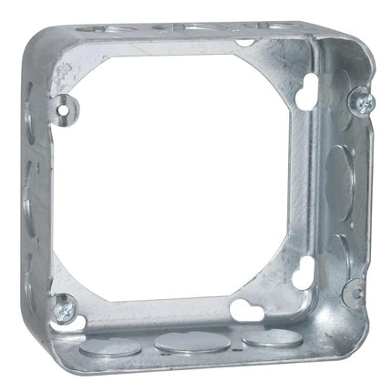 Hubbell-Raco 262 2-1/8-Inch Deep Drawn Square Extension with (8) 1/2-Inch & (4) 3/4-Inch Side Knockouts, 4-11/16-Inch