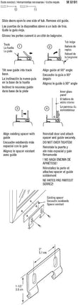 PRIME-LINE M 6191 Bottom Mount Door Hook Guide, Gray, 3" L x 1-1/2" W x 5/8" D