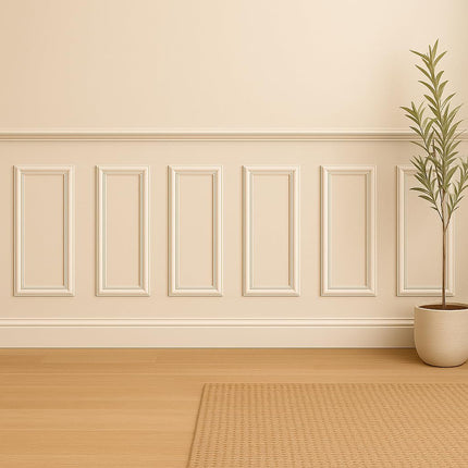 Ekena PNL08X24AS-01 8-Inch Width x 24-Inch Height x 1/2-Inch Projection Ashford Moulded Classic Wainscot Wall Panel - Primed