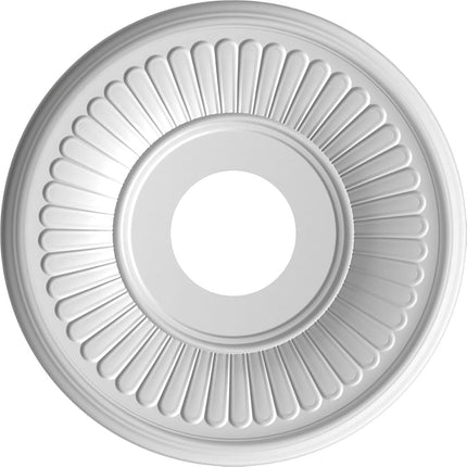 Ekena Millwork CMP13BECST Berkshire Thermoformed PVC Ceiling Medallion (Fits Canopies up to 5 3/4"), 13"OD, Aged Dark Steel