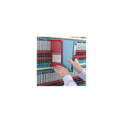 Smead End Tab Poly Out Guide, Two Pocket, Bottom Position Tab, Letter Size, Red, 25 per Box (61950)