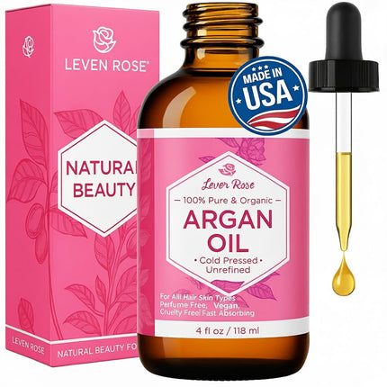 Leven Rose Virgin Argan Oil - Cold Pressed, 100% O