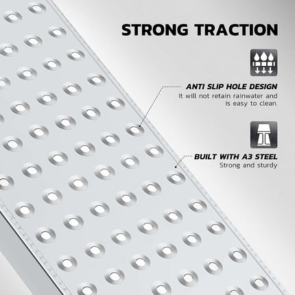 DNA MOTORING A3 Steel Versatile Loading Ramp for Hand Truck, Bicycle, Motorcycle, ATV & More, 880 pounds Each Pair Capacity, TOOLS-00466