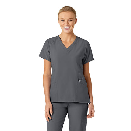 WonderWink 6155XPEWT5X W123 Women's Stylized V-Nec