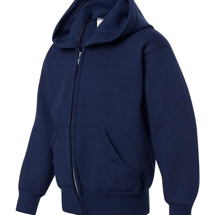 Hanes Boys' Eco Smart Zip Hoodie, Navy, Large