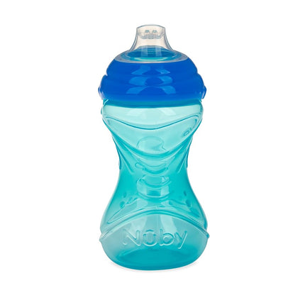 Nuby Clik-It Soft Spout No-Spill Easy Grip Sippy Cup for Boys - 3 Count (Pack of 1) 10 Oz - 6+ Months