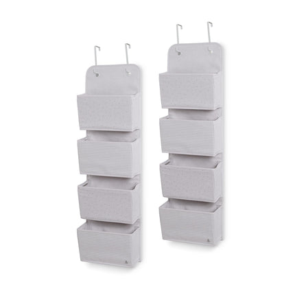 Delta Children GAP babyGap 2-Pack Over the Door Storage Organizer with 4 Pockets, Grey