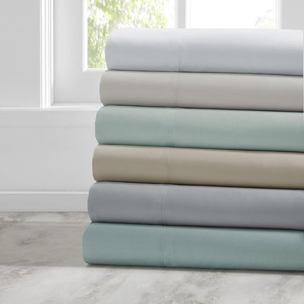 Comfort Spaces Queen Cooling Sheets, Moisture Wicking Coolmax Sheets, Soft, Colorfast Sheet Set, Cooling Bed Sheets For Hot Sleepers, Elastic Deep Pocket Fits Up to 16" Mattress, Queen Grey 4 Piece